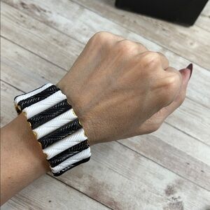 Vintage Hong Kong Black and White Bracelet
